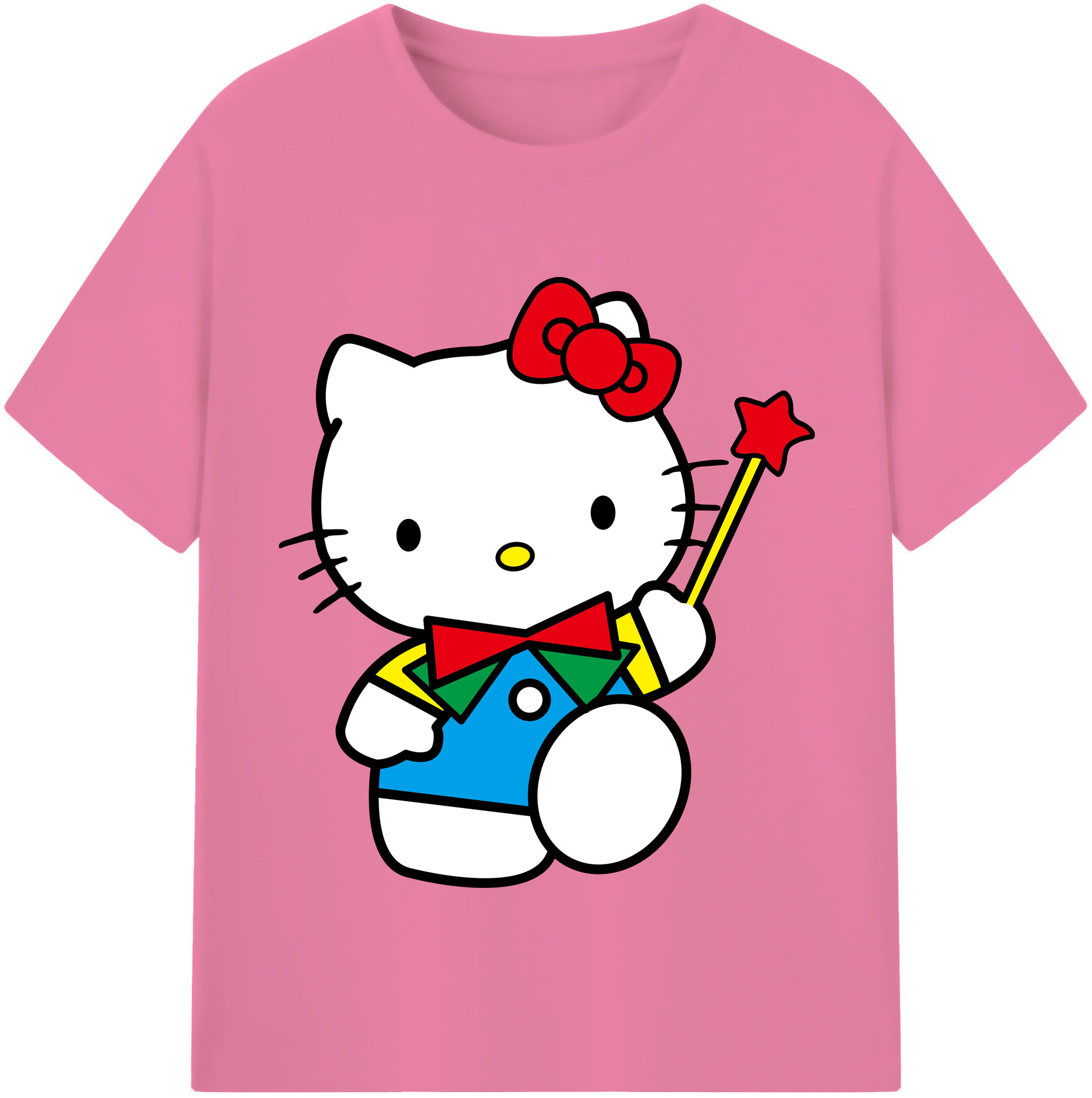 （画像用） Hello Kitty ハローキティ 綿100％半袖Tシャツ（フロントプリント）